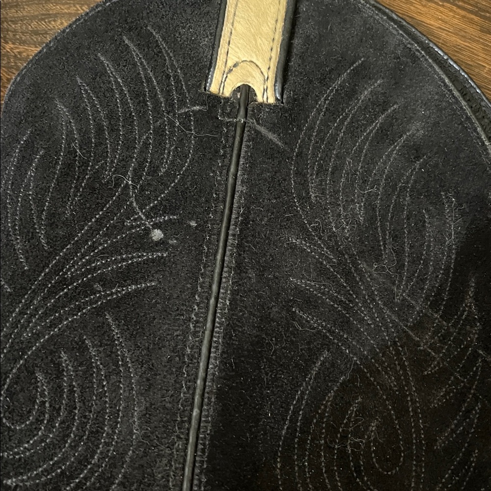 Vintage Code West Black and White  Leather Cowboy Boots Size 9 M - Picture 15 of 15